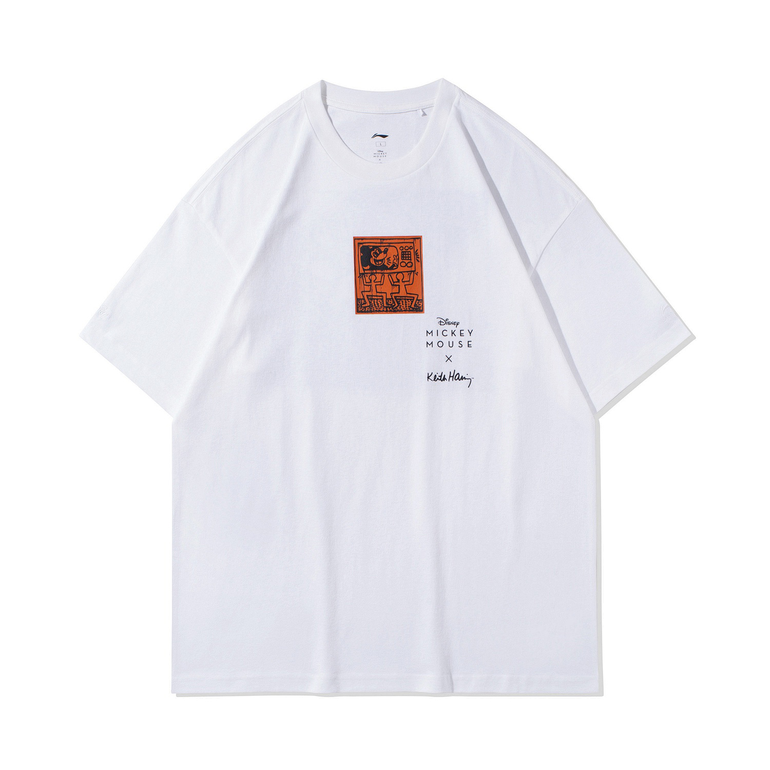 李宁短袖T恤男联名Keith Haring夏宽松运动上衣AHSR503