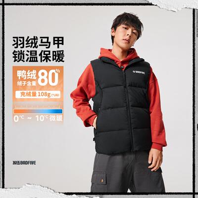 李宁正品男子户外羽绒马甲