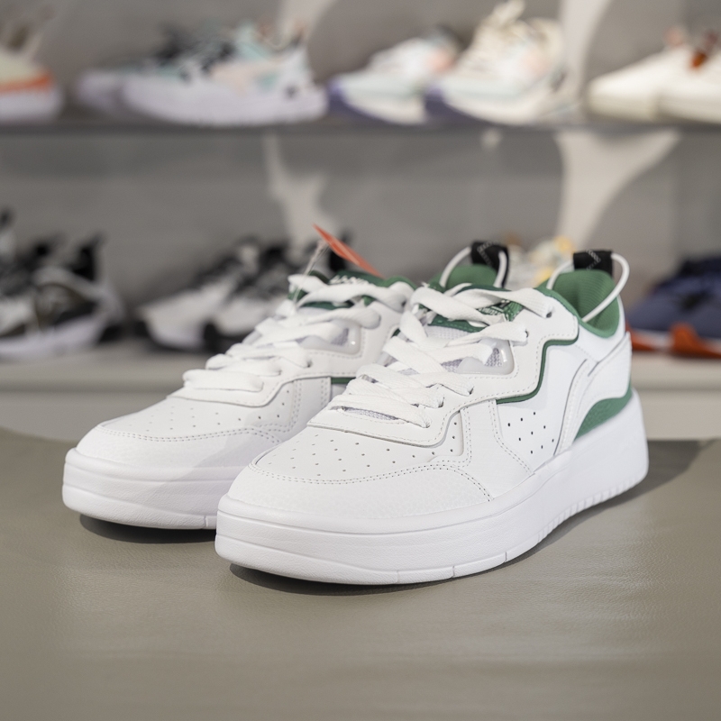 李宁正品2025夏季男女同款舒适透气复古潮流休闲板鞋AGCV031-2