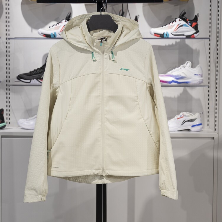 李宁正品女子加绒保暖连帽外套