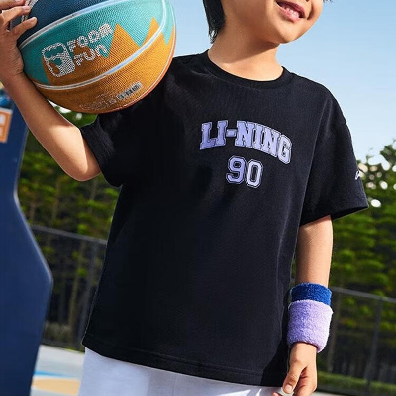李宁正品2025夏季新款男女大童经典休闲圆领套头短袖T恤YHSV317-2,童装/婴儿装/亲子装,T恤,淘宝优惠券,粉丝福利购,淘宝优惠卷
