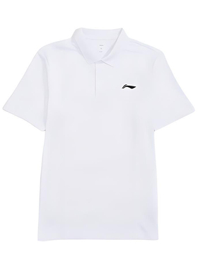 李宁正品夏季新款男子简约翻领休闲舒适透气短袖POLO衫APLU803-1