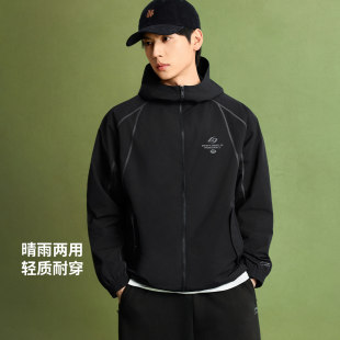 李宁正品 男子防泼水户外休闲透气连帽夹克外套AFDW779 2026新款
