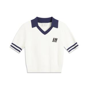 T恤AMBV326 LPL联名系列女子户外休闲舒适百搭翻领短袖 李宁正品