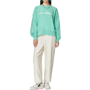 换系列宽松圆领卫衣AWDS662 反伍假日款 李宁正品 卫衣女新款