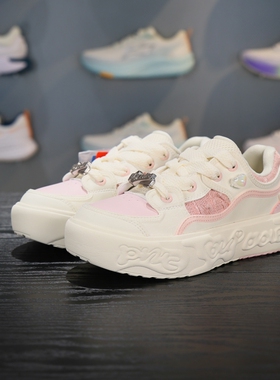 李宁正品PINK BUBBLE V2女大童户外运动透气低帮休闲鞋YKCV120-6