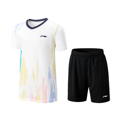 李宁正品羽毛球系列男女大童速干宽松透气运动训练套装AATV072