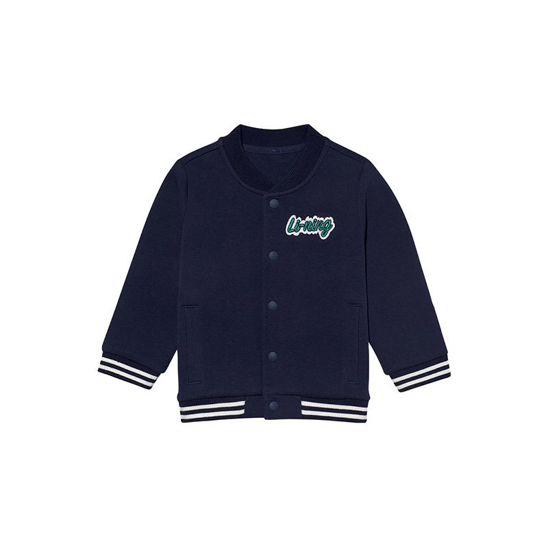 李宁开衫男女婴小童宝宝拉链衫无帽卫衣春秋洋气休闲外套YWDQ097