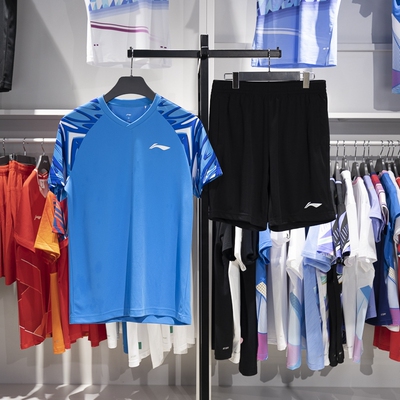 李宁正品男女排湿速干运动套装