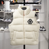 潮流绒面立领保暖羽绒马甲AYMS088 女子运动休闲时尚 李宁正品 新款