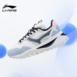 EVO女子时尚 Lining 李宁正品 方圆 AGCR228 复古百搭透气运动休闲鞋