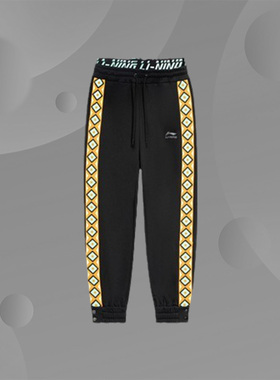 中国李宁正品卫裤女子春季新款宽松休闲舒适百搭运动裤AKLS224