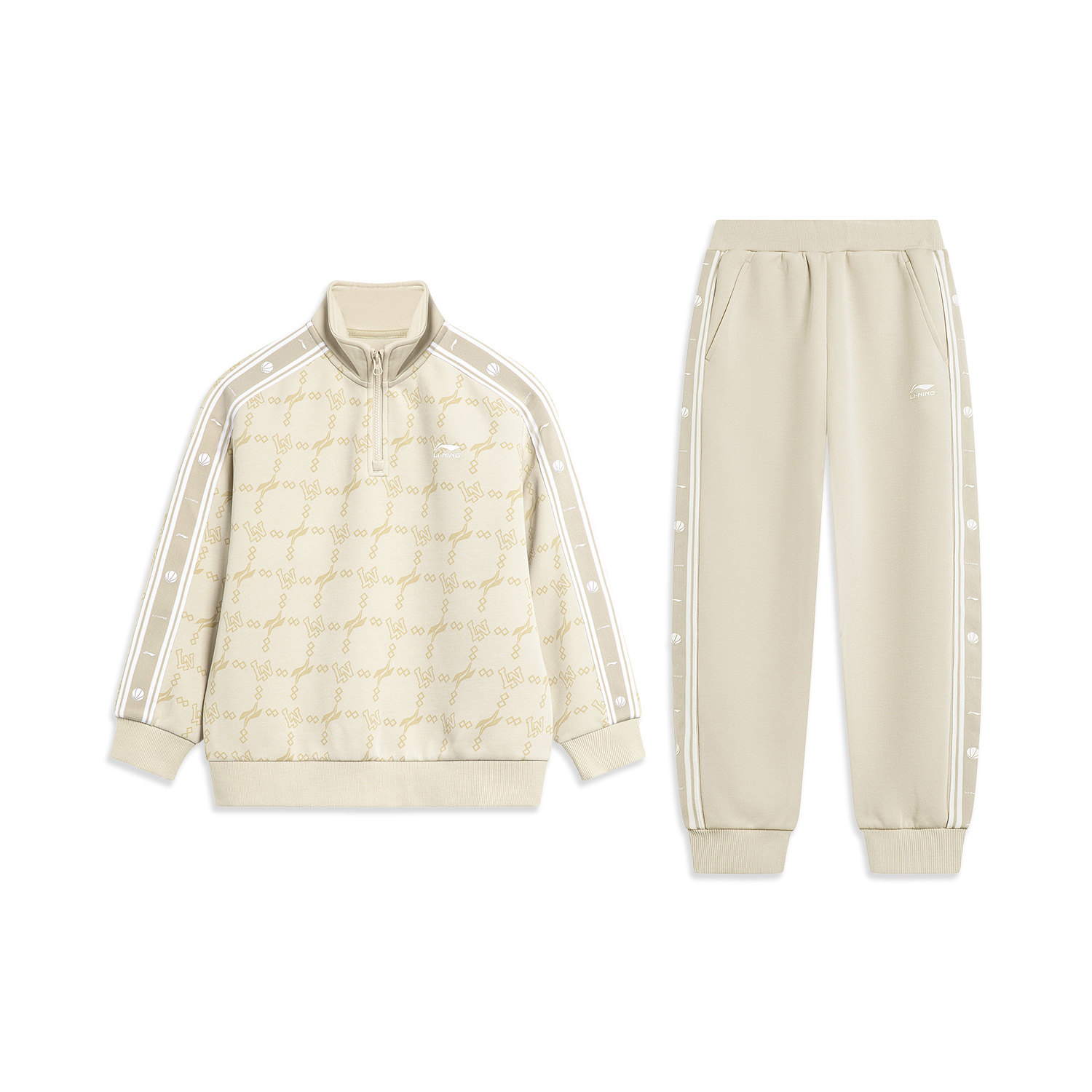 李宁正品春季新款男小大童篮球系列复古时尚套头卫衣套装YWET021,童装/婴儿装/亲子装,套装,淘宝优惠券,粉丝福利购,淘宝优惠卷