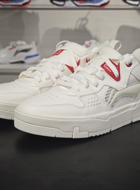 李宁正品COMMON 80s男子新款百搭软弹舒适系带休闲鞋AGCU007-1