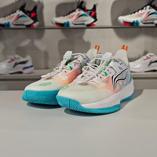 李宁正品男大童反光回弹篮球鞋