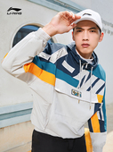 套头连帽时尚 新款 宽松保暖防风运动风衣AFDR401 男子秋季 李宁正品