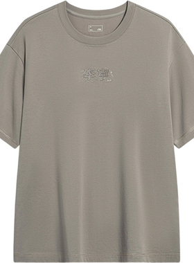 Lining/李宁正品运动时尚系列男女同款宽松透气短袖T恤AHST723