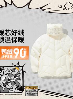 李宁正品Atticus Torre艺术家限定系列男子保暖宽松羽绒服AYMV449