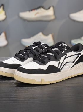 李宁正品COMMON 80S男子经典时尚复古百搭低帮运动板鞋AGCV207-2