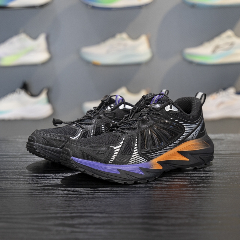 李宁正品秋季新款纵横男大童防滑透气潮流户外运动鞋YKEV040-9