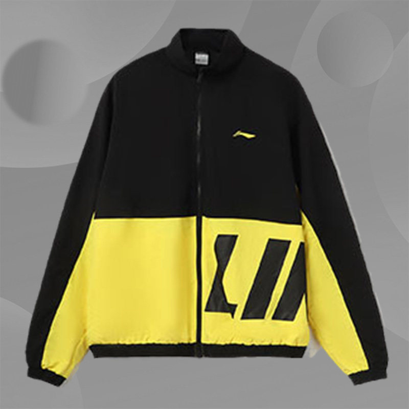 李宁夹克男女同款秋季新款宽松情侣开衫休闲立领运动服AJDR484