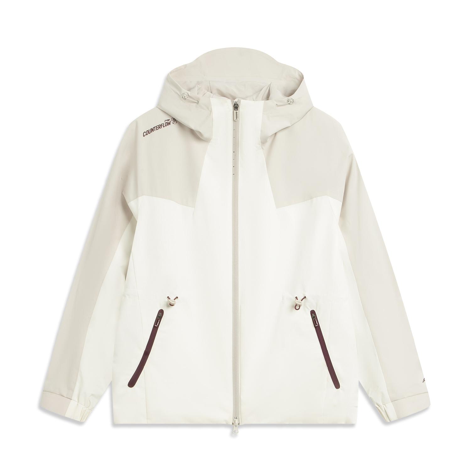 李宁正品2025新款女子三合一保暖防泼水户外连帽运动风衣AWBV090