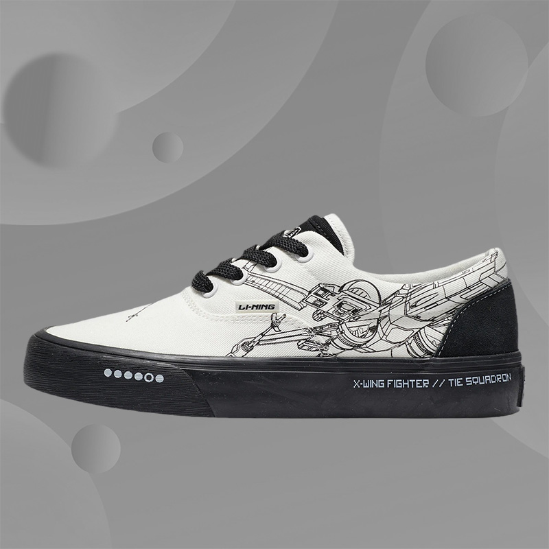 正品李宁 22春季新款女鞋 时尚 经典复古 低帮休闲板鞋 AGCS202-2