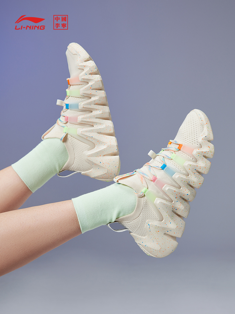Lining/李宁正品幻刺女子一体织潮流透气低帮休闲运动鞋AZGS032