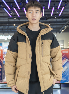 Lining/李宁正品冬季新款男女同款舒适保暖宽松连帽羽绒服AYMT065