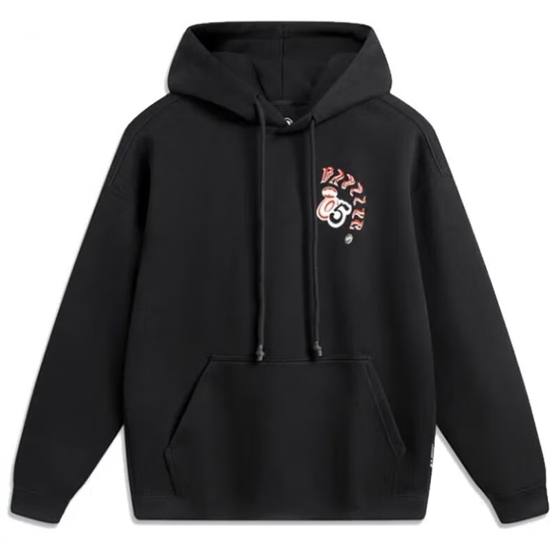 李宁正品男子宽松套头连帽卫衣