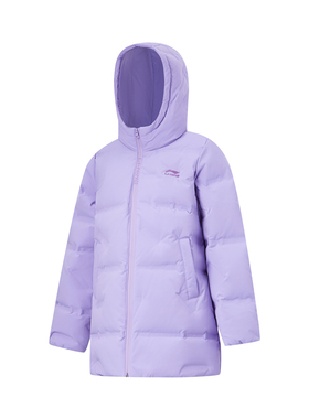 Lining/李宁正品冬季儿童休闲运动个性印花保暖连帽羽绒服YYMT173