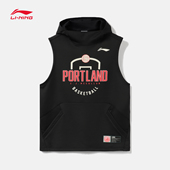 休闲运动背心AWDR351 篮球透气带帽无袖 李宁卫衣男子夏季 新款
