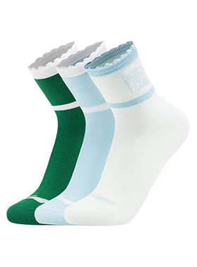 李宁正品2025新款男女拼色舒适透气运动中筒袜三双装AWTV165-1