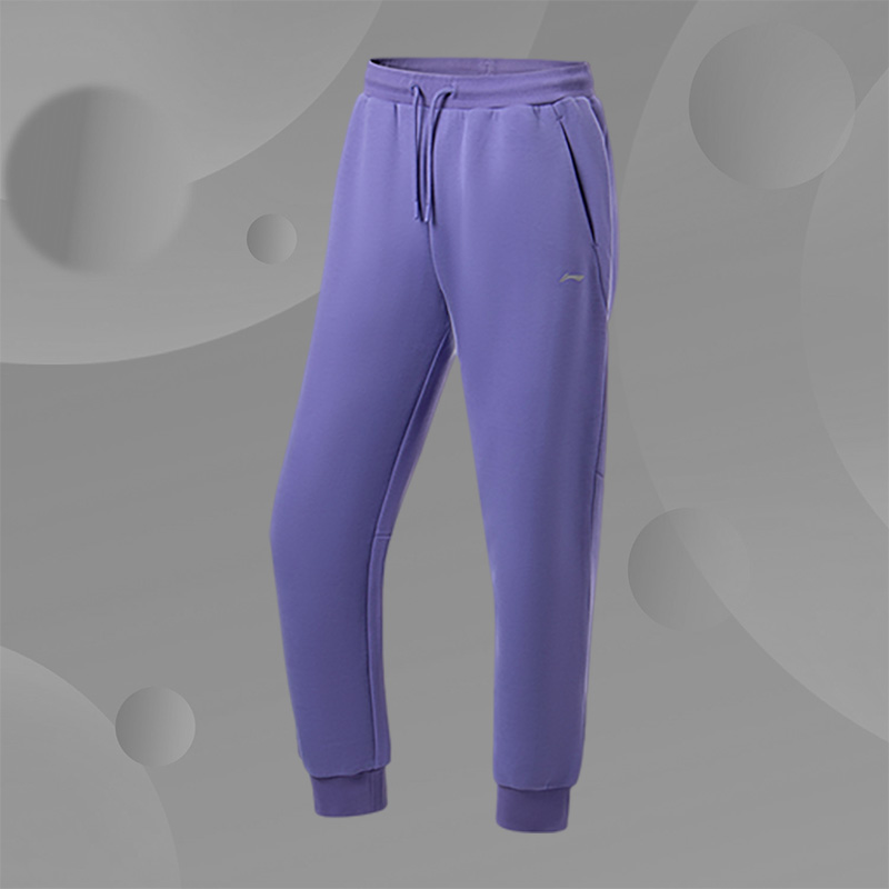 Lining/李宁正品健身系列女子休闲束脚宽松反光运动长裤AKLT538