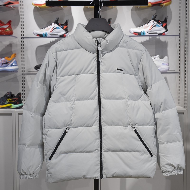 李宁正品防泼水立领羽绒服