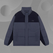李宁正品 立领保暖羽绒服外套AYMS227 男子运动休闲时尚 新款