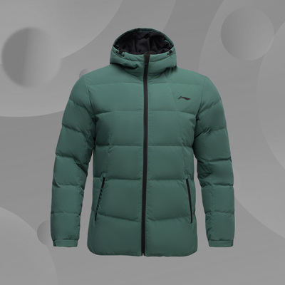 李宁正品羽绒服冬季新款男子短款宽松加厚保暖运动外套AYMQ055