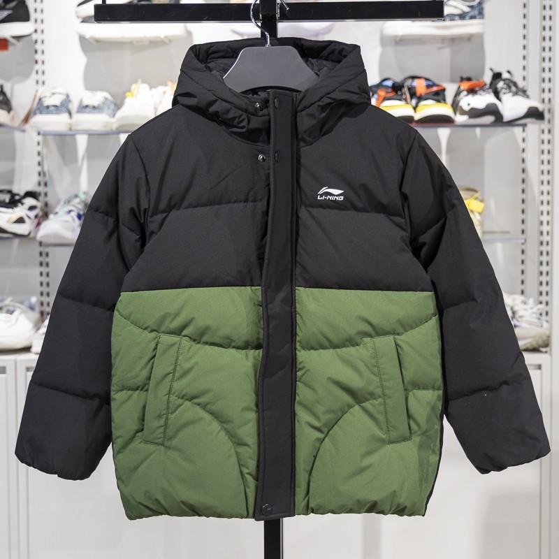 李宁正品运动生活系列男小大童防泼水宽松保暖羽绒服YYMU183-2,童装/婴儿装/亲子装,羽绒服,淘宝优惠券,粉丝福利购,淘宝优惠卷