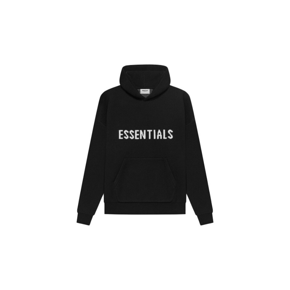 Essentials Fear Of God FOG 针织字母大LOGO帽衫连帽卫衣毛衣潮
