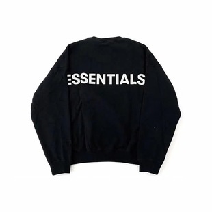 FOG Essentials God 3M反光圆领卫衣字母LOGO套头无帽 Fear