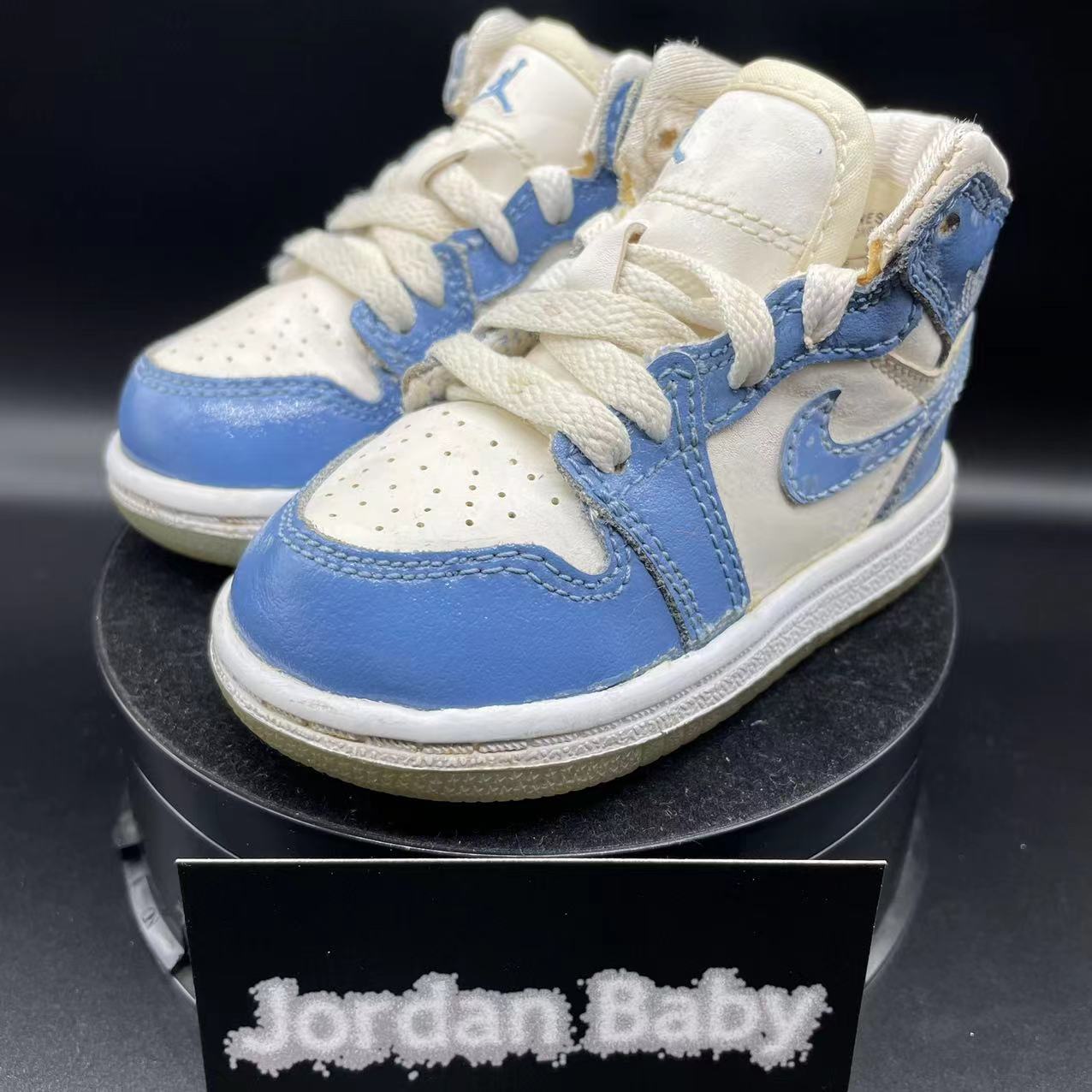 国内现货Jordan AJ1 北卡蓝 OGBB鞋3C小童收藏品儿童鞋中帮03年产