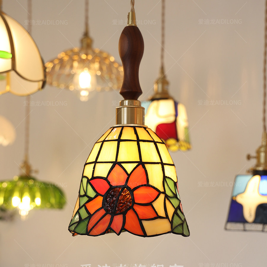 美式复古餐厅吊灯创意个性艺术卧室床头过道走廊玄关阳台吧台灯具