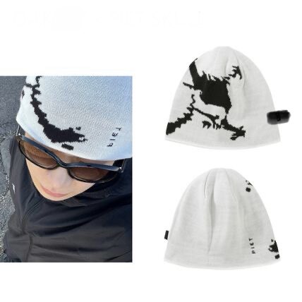 大O联名潮流滑雪冷帽运动休闲冬保暖复古针织帽男女百搭显脸小