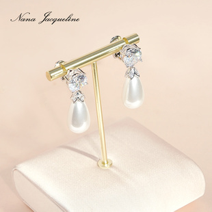 NanaJacqueline复古钻饰珍珠耳环新款珠宝轻奢气质高级感耳钉耳饰