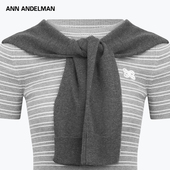 ANN ANDELMAN披肩两件套横条T短袖 上衣
