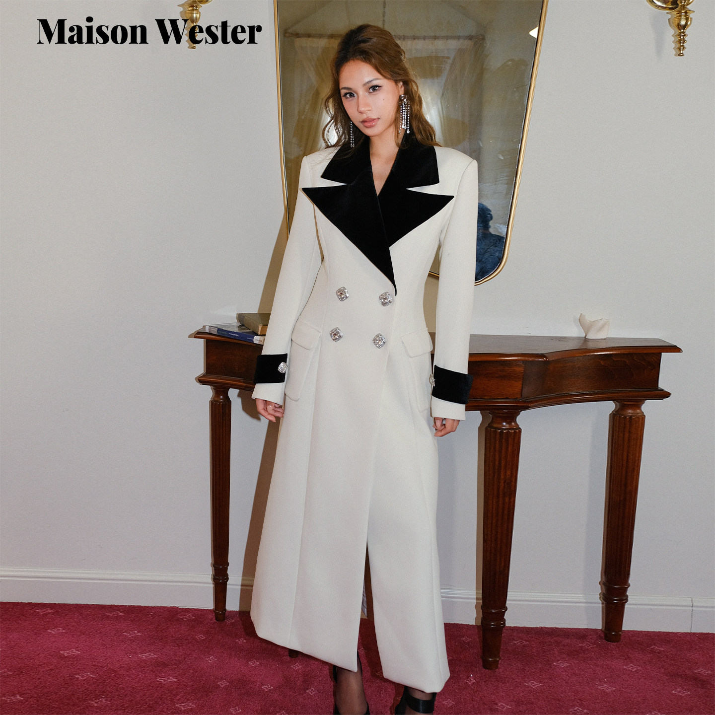 MaisonWester米色拼黑色