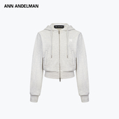 ANDELMAN官方直营 连帽运动衫 2025秋季 ANN 新品 短款 女拉炼开衫 外