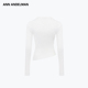 ANN 斜领紧身上衣 T恤女2025新品 ANDELMAN官方直营 不规则领长袖