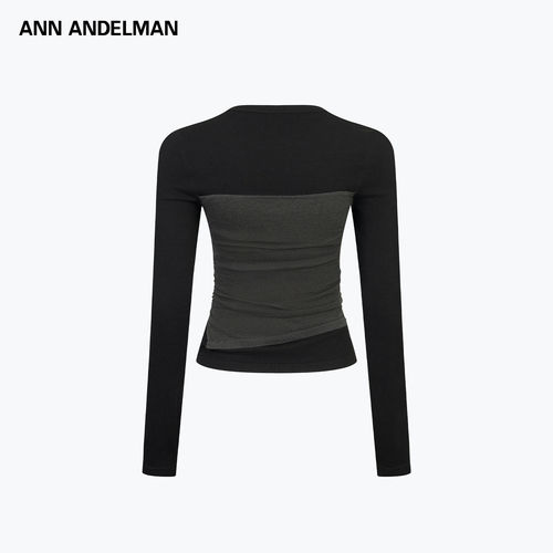 ANNDELM长袖T恤修身可外