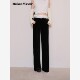 Maison 黑丝绒蕾丝荷叶边蝴蝶结长裤 Wester2025冬季 新品